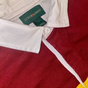 J.crew Always Rugby shortsleeved Polo- XL-Red/navy